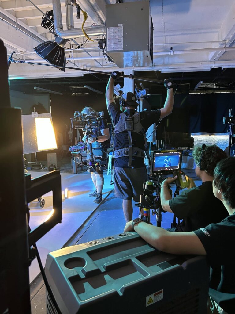 Professional multi-camera podcast production equipment at Dianor Studios in Jersey City